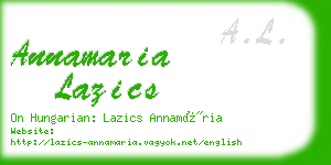 annamaria lazics business card